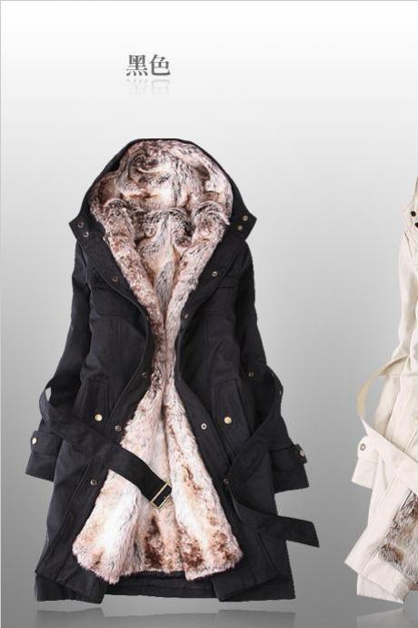 Fashion Womens Thicken Warm Winter Coat Hood Parka Overcoat Long Jacket Outwear