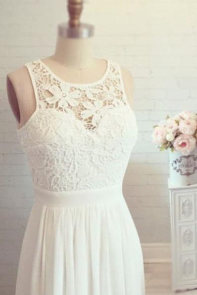 White Simple Lon Lace Wedding Dresses,elegant Prom Dresses,long Evening Dresses,cap Sleeves Prom Dress For Teens