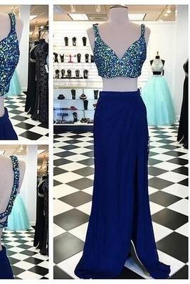 2 piece Prom Dresses,2 Piece Prom Gown,Two Piece Prom Dresses,Prom Dresses,New Style Prom Gown,2016 Prom Dress,Prom Gowns
