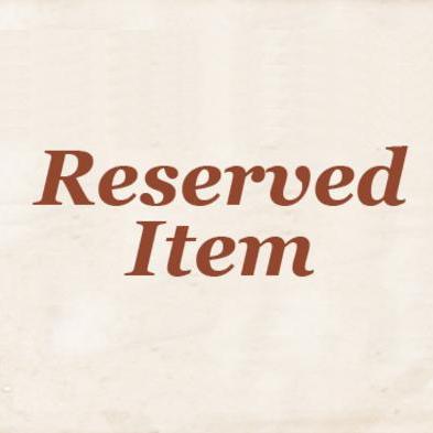 This is a Reserved Item